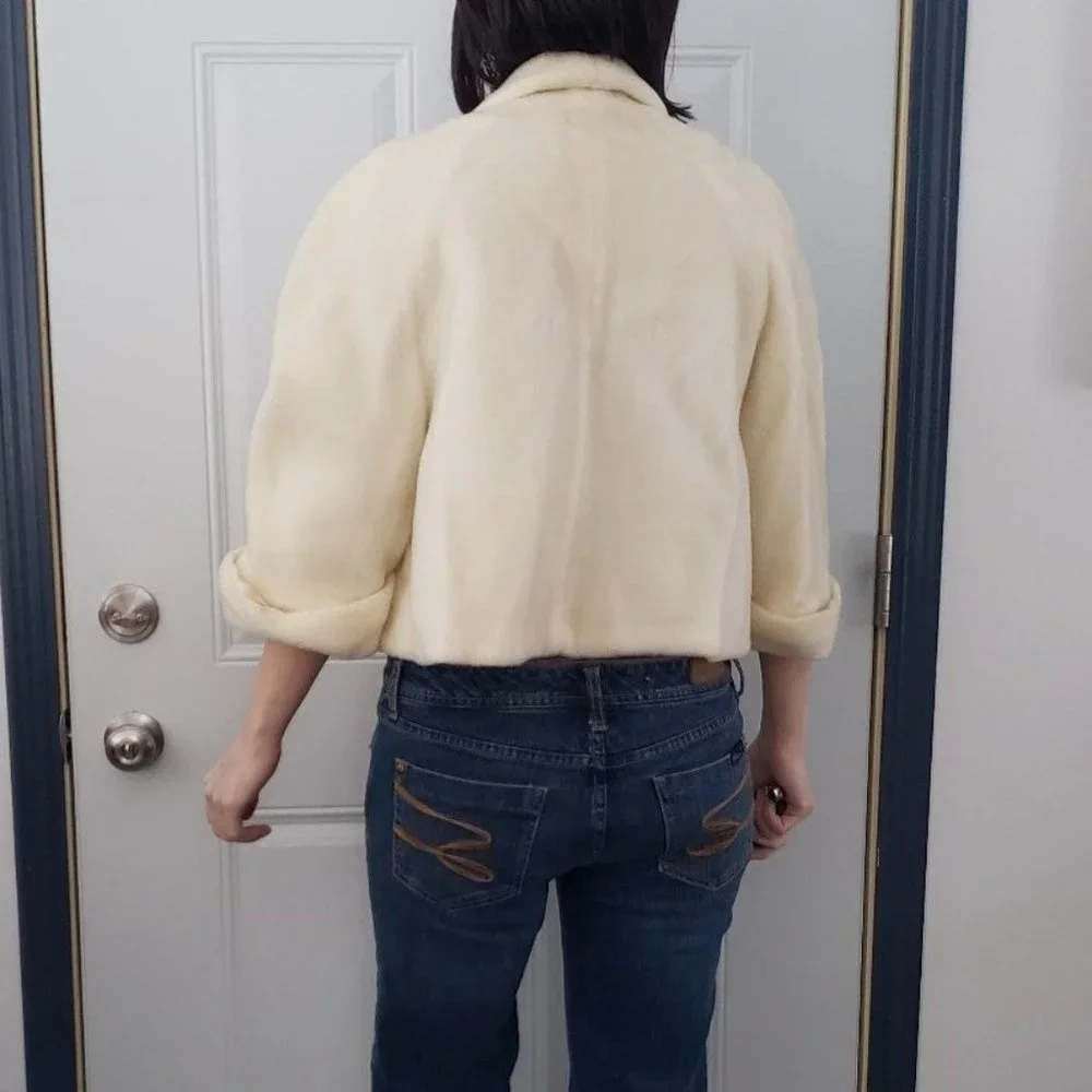60s/70s Cream Fleece Jacket‎